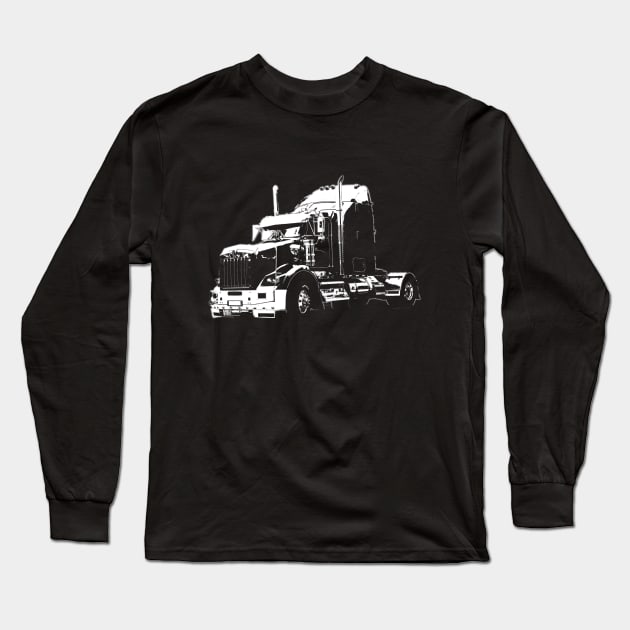 truck Long Sleeve T-Shirt by rickylabellevie